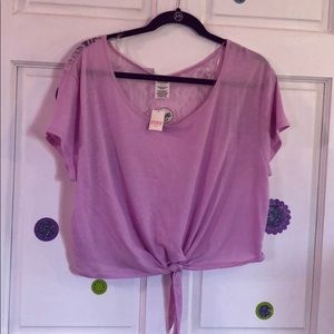 PINK NWT | Purple Lace Crop Top